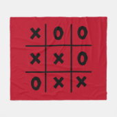 Tic Tac Toe XO Game Holiday Red Fleece Blankon (Vorderseite (Horizontal))