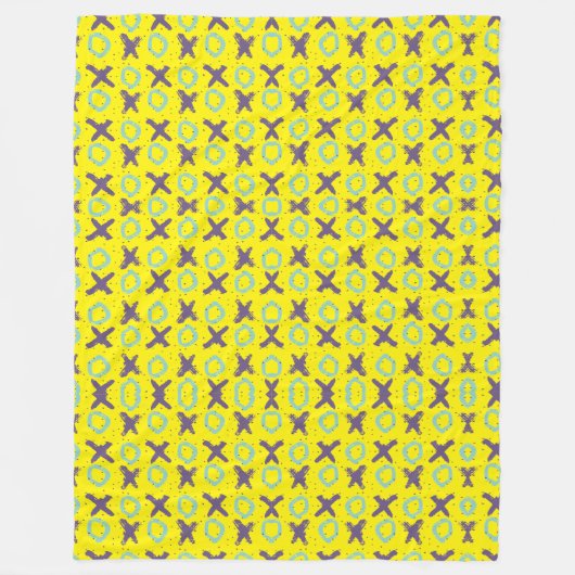 Tic Tack Toe Fleecedecke (Vorderseite)