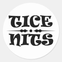 Tice Nits Complimentary Text Classic Round Sticker