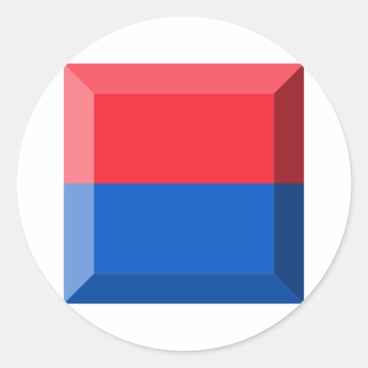 Ticino Flag Gem Runder Aufkleber (Vorderseite)