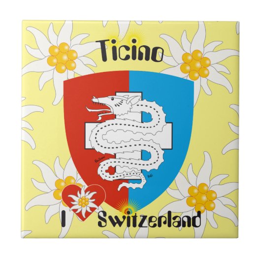 Ticino Svizzera / Tessin Schweiz Fliese (Vorderseite)