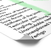 Tick Borne Infektionen Symptome Lernposter Poster (Ecke)