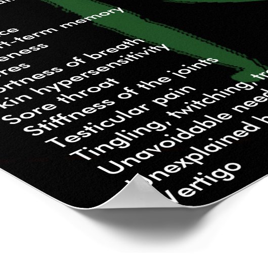 Tick Borne Infektionen Symptome Lernposter Poster (Ecke)