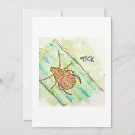 Tick Greeting Card Einladung