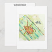 Tick Greeting Card Einladung (Vorne/Hinten)