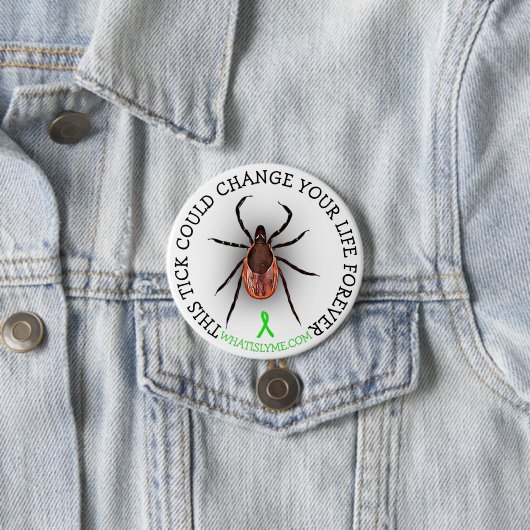 Tick Lyme Disease Awareness Button (Beispiel)