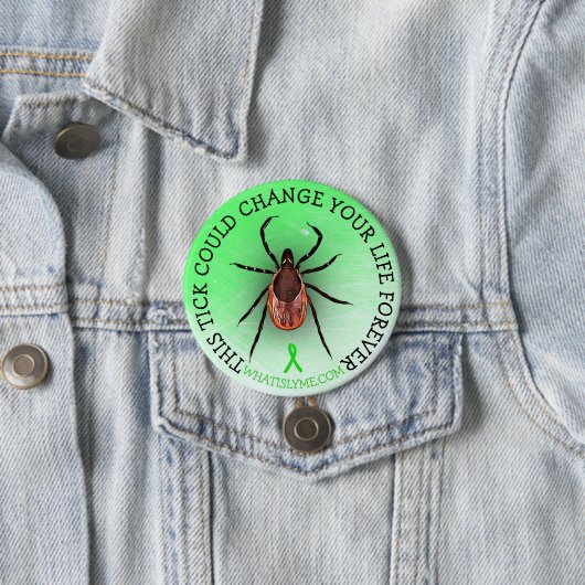Tick Lyme Disease Awareness Button (Beispiel)