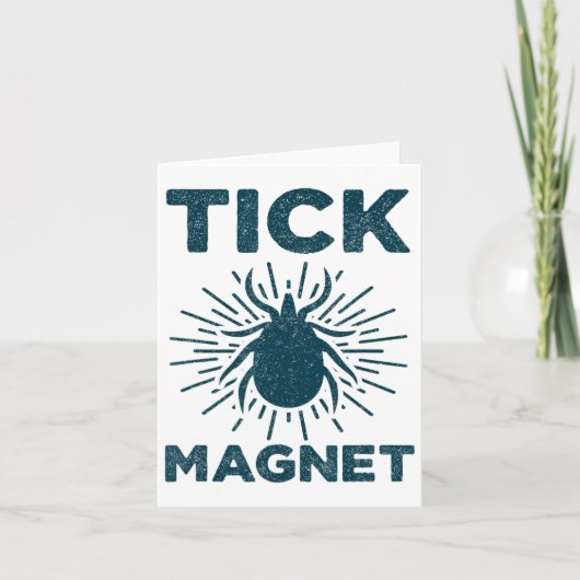 Tick Magnet Shirt Funny Camping und Wanderbug Shi Karte (Vorderseite)