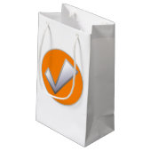 Tick Mark "Good" Button Geschenktasche Kleine Geschenktüte (Rückseite Schrägansicht)