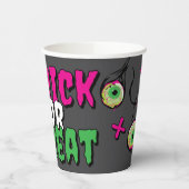 Tick oder Leckerei! Funky Beängstigend Niedlich Sp Pappbecher (Links)
