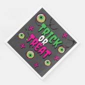Tick oder Leckerei! Funky Beängstigend Niedlich Sp Serviette (Ecke)