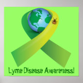 Tick Spreading Lyme rund um das Wort Poster (Vorne)
