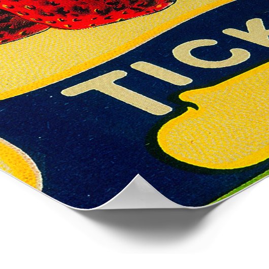 Tick Tock Berry Label Poster (Ecke)