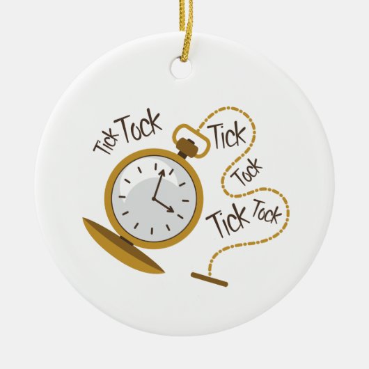 Tick Tock Keramik Ornament (Vorne)