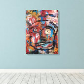 "Tick Tock" Stretched Canvas Print Leinwanddruck (Insitu (Holzboden))