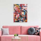 "Tick Tock" Stretched Canvas Print Leinwanddruck (Insitu (Wohnzimmer))