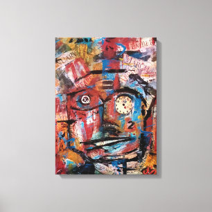 "Tick Tock" Stretched Canvas Print Leinwanddruck