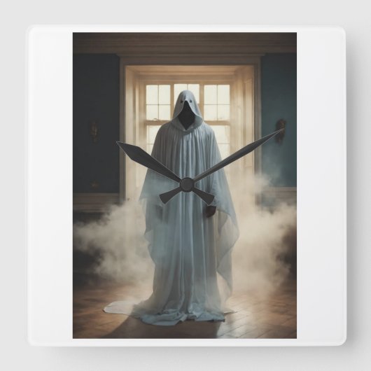 "Tick-Tock Tells Time Tales" Quadratische Wanduhr (Vorderseite)