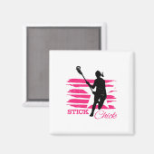 Tick Womens Lacrosse Magnet (Vorderseite/Rückseite)