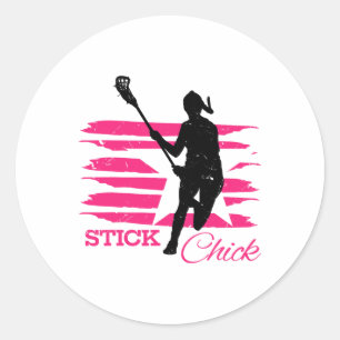 Tick Womens Lacrosse Runder Aufkleber