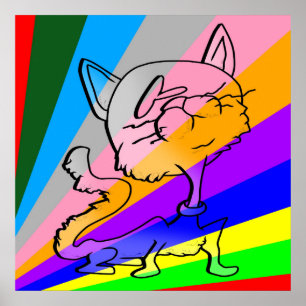 TICKE ME ALBERN CAT POSTER