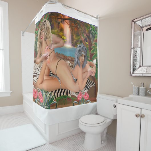 TICKEL-WRESTLING DUSCHVORHANG (Beispiel)