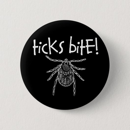 Ticken-Biss! Button (Vorderseite)