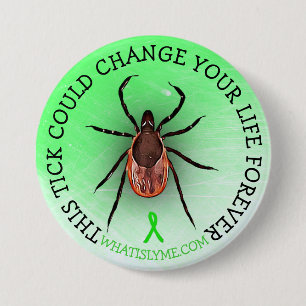 Ticken-Lyme-Borreliose-Bewusstseins-Knopf Button
