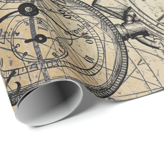 Ticken Tock 60lb Decoupage Plakat Geschenkpapier (Rolleneckpunkt)