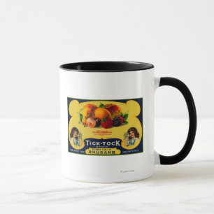 Ticken Tock Rhabarber-Aufkleber Tasse
