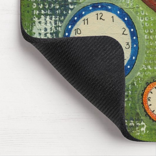 Ticken tock - Uhren überall mousepad (Ecke)