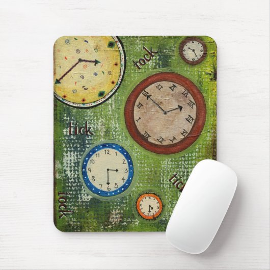 Ticken tock - Uhren überall mousepad (Mit Mouse)