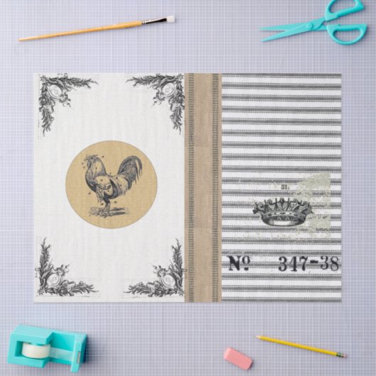 Tickendes Jutefaserhuhn Gewebe Pape Seidenpapier (Basteln)