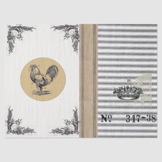 Tickendes Jutefaserhuhn Gewebe Pape Seidenpapier (Vorderseite)