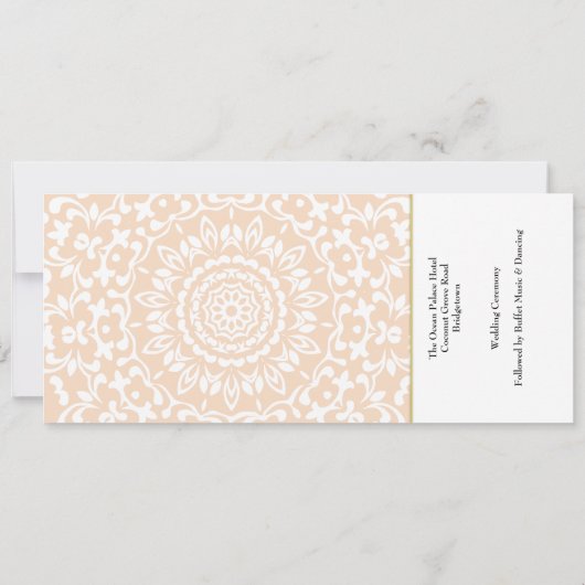 Ticket Boarding Pass Wedding Destination Barbados Einladung (Rückseite)