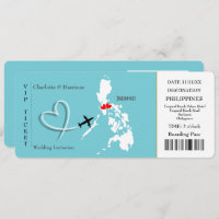 Ticket Boarding Pass Wedding Philippines Foto
