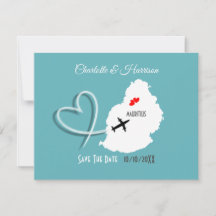 Ticket Bordkarte Hochzeit Reiseziel Mauritius