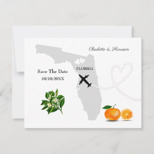 Ticket Bordkarte Hochzeit Ziel Florida Save The Date