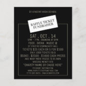 Ticket Design, Raffle Ticket Fundraiser Event Flyer (Vorne)