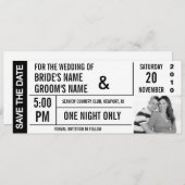 Ticket Design Save the Date Foto Cards (Vorne/Hinten)