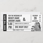 Ticket Design Save the Date Foto Cards (Vorderseite)
