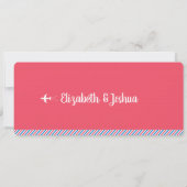 Ticket Flugzeug Einladung Postkarte Thema (Rückseite)