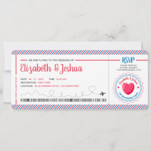 Ticket Flugzeug Einladung Postkarte Thema
