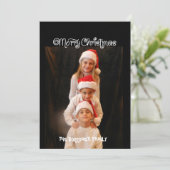 Ticket Frohe Weihnachten ein Foto Weihnachtskarte (Stehend Vorderseite)