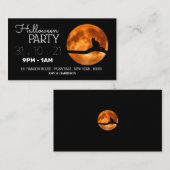 Ticket für Blood Moon & Cat Silhouette Halloween-P Begleitkarte (Vorne/Hinten)