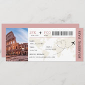 Ticket für Boarding Pass Überraschen Einladung (Vorne/Hinten)