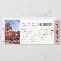 Ticket für Boarding Pass Überraschen