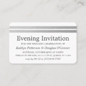 Ticket für Chic Silver Foil Stripes Abend (Vorderseite)