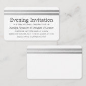 Ticket für Chic Silver Foil Stripes Abend (Vorne/Hinten)