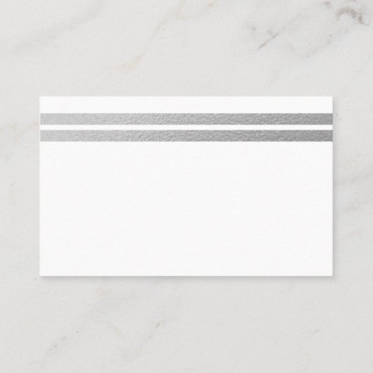 Ticket für Chic Silver Foil Stripes Junggeselinnen (Rückseite)